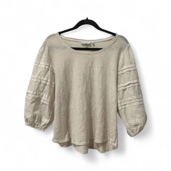 Chicos's Womens Linen 3/4 Sleeve Top XL - Picture 1 of 8